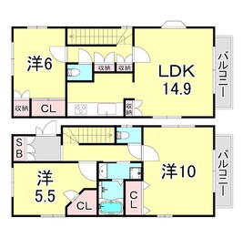 南越木岩町4-24貸家の物件間取画像